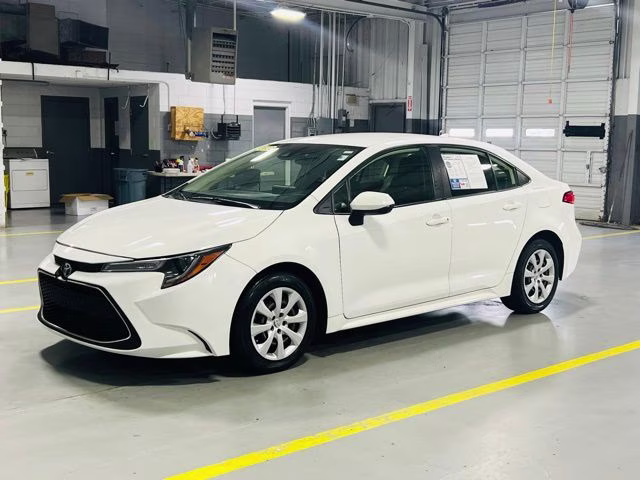 2022 White Toyota Corolla LE FWD Sedan