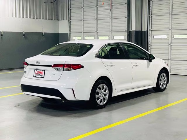 2022 White Toyota Corolla LE FWD Sedan