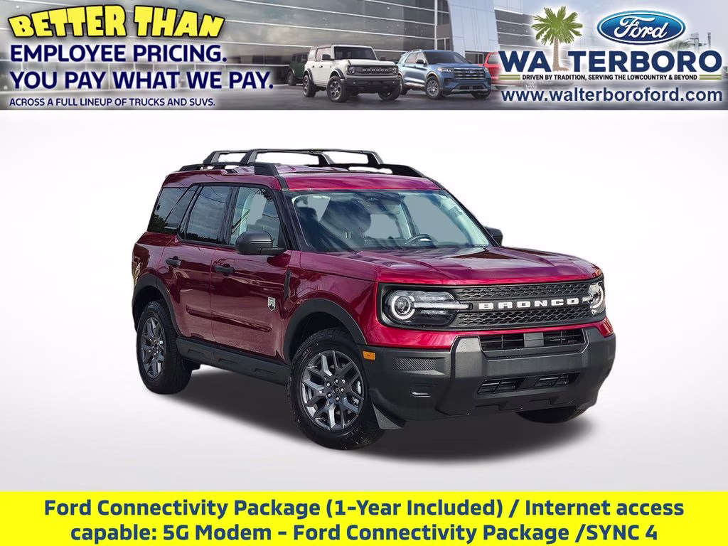 2026 Ruby Red Metallic Tinted Clearcoat Ford Bronco Sport Big Bend 4X4 SUV