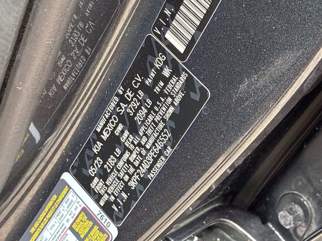 2023 Gravity Gray Kia Forte LXS FWD Sedan