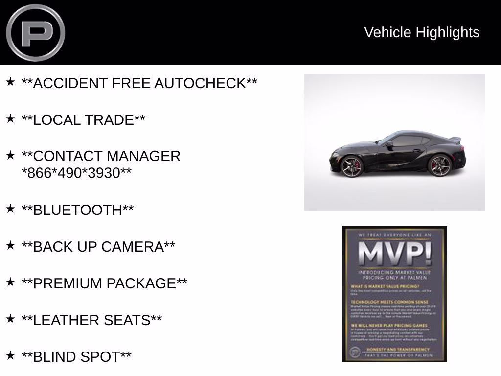 2022 Nocturnal Toyota Supra 3.0 RWD Coupe