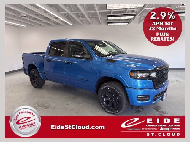 2026 Hydro Blue Pearlcoat Ram 1500 Big Horn Night Edition 4X4 Truck
