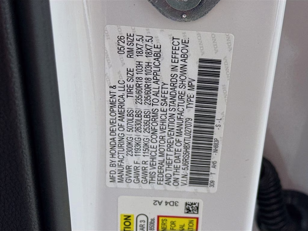 2026 Platinum White Pearl Honda CR-V Hybrid Sport-L FWD SUV