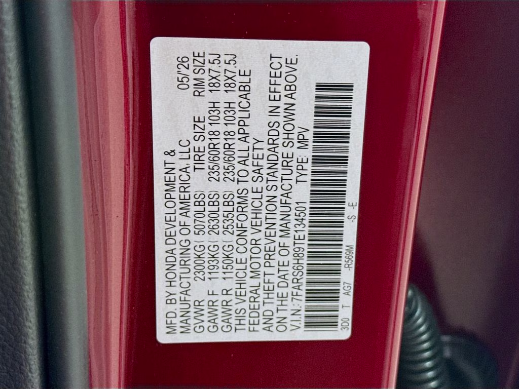 2026 Radiant Red Metallic Honda CR-V Hybrid Sport-L AWD SUV
