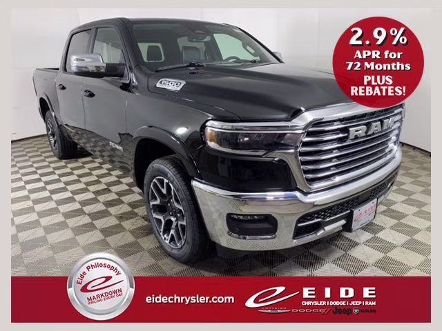 2026 Diamond Black Crystal Pearlcoat Ram 1500 Laramie 4X4 Truck