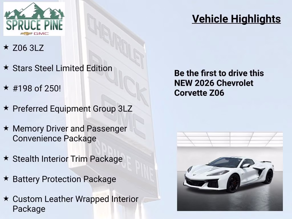 2026 Arctic White Chevrolet Corvette Z06 RWD Convertible