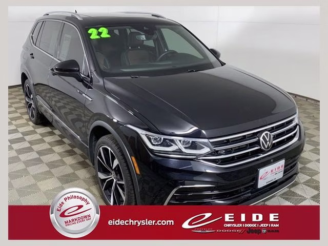 2022 Deep Black Pearl Volkswagen Tiguan 2.0T SEL R-Line AWD SUV