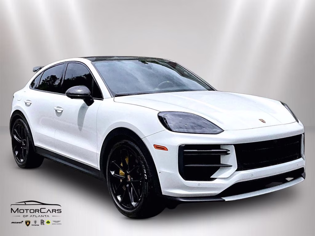2026 White Porsche Cayenne Coupe Turbo GT 18-Way Sport Seats AWD SUV