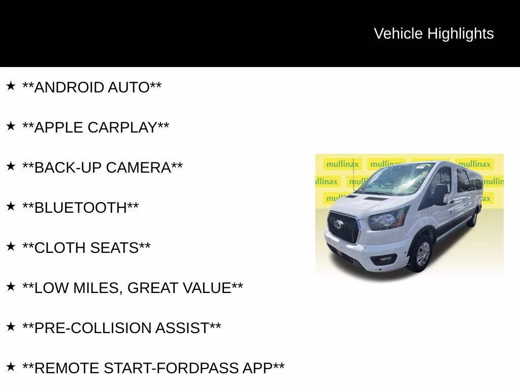 2024 Oxford White Ford Transit-350 XLT RWD Crossover