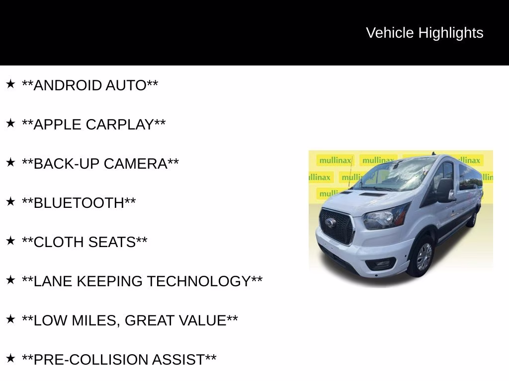 2024 Oxford White Ford Transit-350 XLT RWD Crossover
