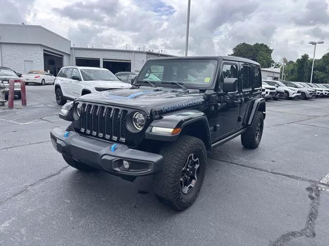 2022 Black Clearcoat Jeep Wrangler 4xe Unlimited Rubicon 4X4 Convertible