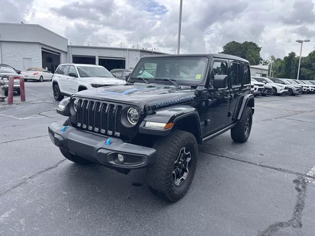2022 Black Clearcoat Jeep Wrangler 4xe Unlimited Rubicon 4X4 Convertible