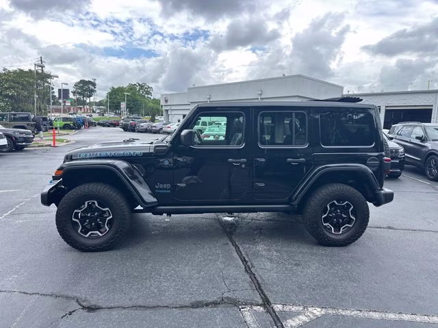 2022 Black Clearcoat Jeep Wrangler 4xe Unlimited Rubicon 4X4 Convertible