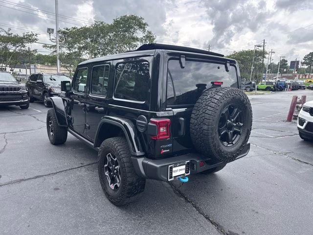 2022 Black Clearcoat Jeep Wrangler 4xe Unlimited Rubicon 4X4 Convertible