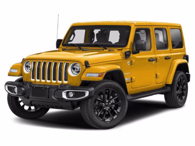 2022 Black Clearcoat Jeep Wrangler 4xe Unlimited Rubicon 4X4 Convertible