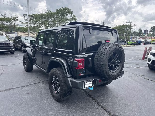 2022 Black Clearcoat Jeep Wrangler 4xe Unlimited Rubicon 4X4 Convertible