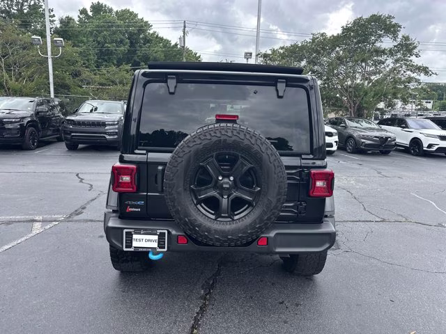 2022 Black Clearcoat Jeep Wrangler 4xe Unlimited Rubicon 4X4 Convertible