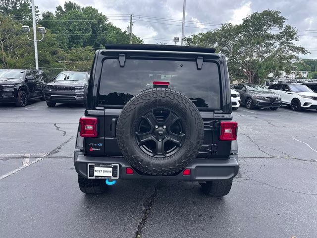 2022 Black Clearcoat Jeep Wrangler 4xe Unlimited Rubicon 4X4 Convertible