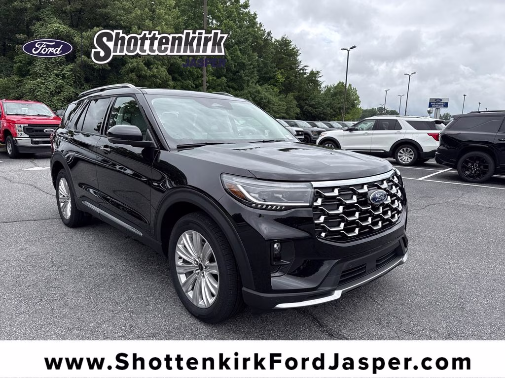 2025 Black Metallic Ford Explorer Platinum 4X4 SUV