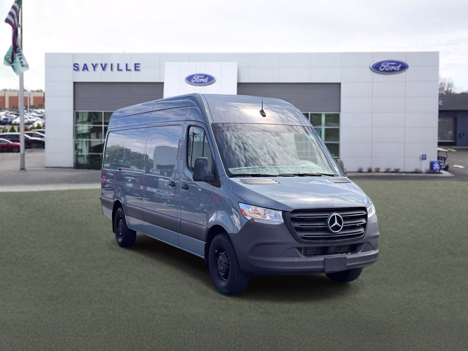 2023 Stone Grey Mercedes-Benz Sprinter Cargo Van 2500 High Roof I4 Diesel HO 170 RWD RWD Van