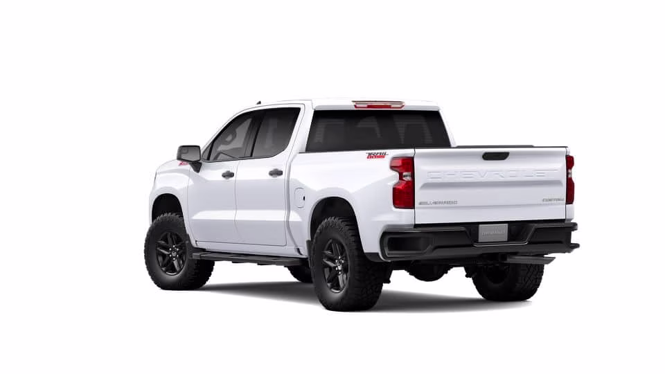 2026 White Chevrolet Silverado 1500 Custom Trail Boss 4X4 Truck