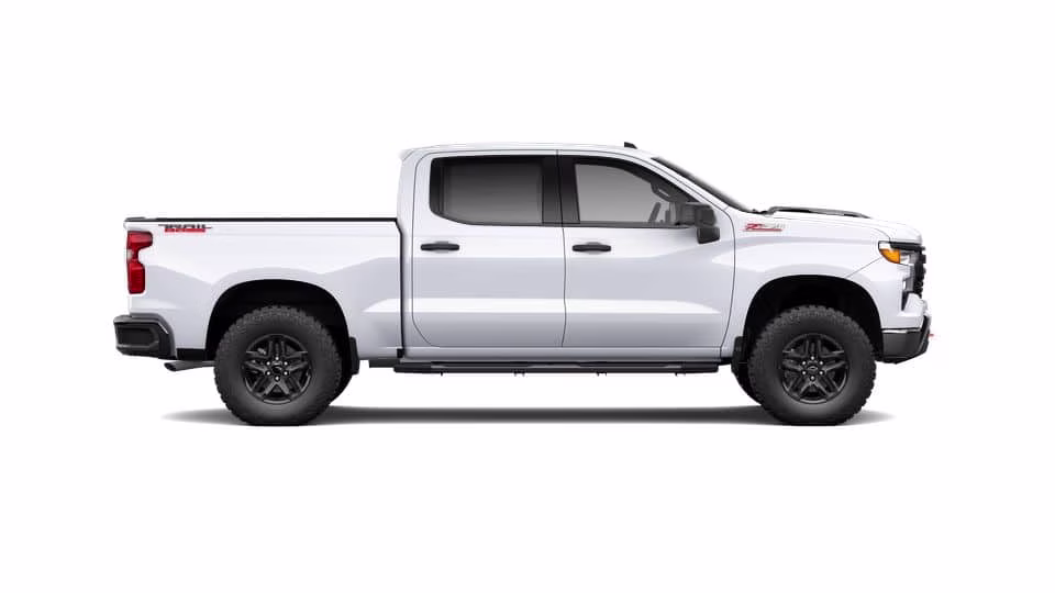 2026 White Chevrolet Silverado 1500 Custom Trail Boss 4X4 Truck