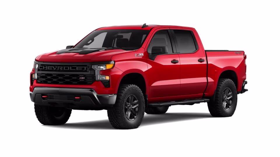 2026 Red Chevrolet Silverado 1500 Custom Trail Boss 4X4 Truck