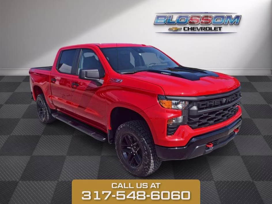 2026 Red Chevrolet Silverado 1500 Custom Trail Boss 4X4 Truck