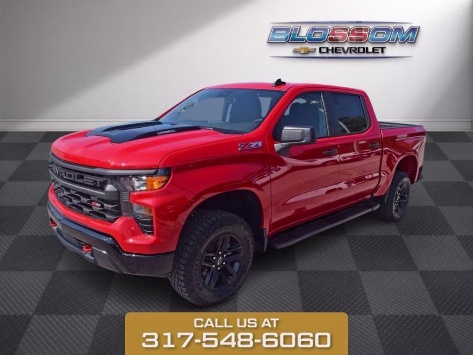 2026 Red Chevrolet Silverado 1500 Custom Trail Boss 4X4 Truck