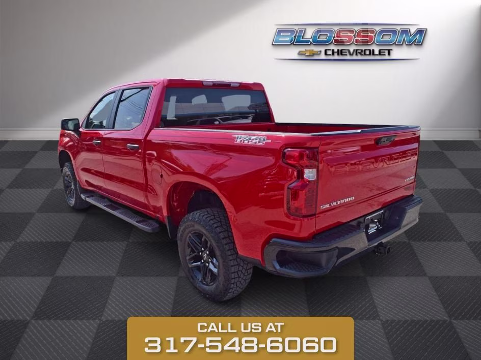 2026 Red Chevrolet Silverado 1500 Custom Trail Boss 4X4 Truck