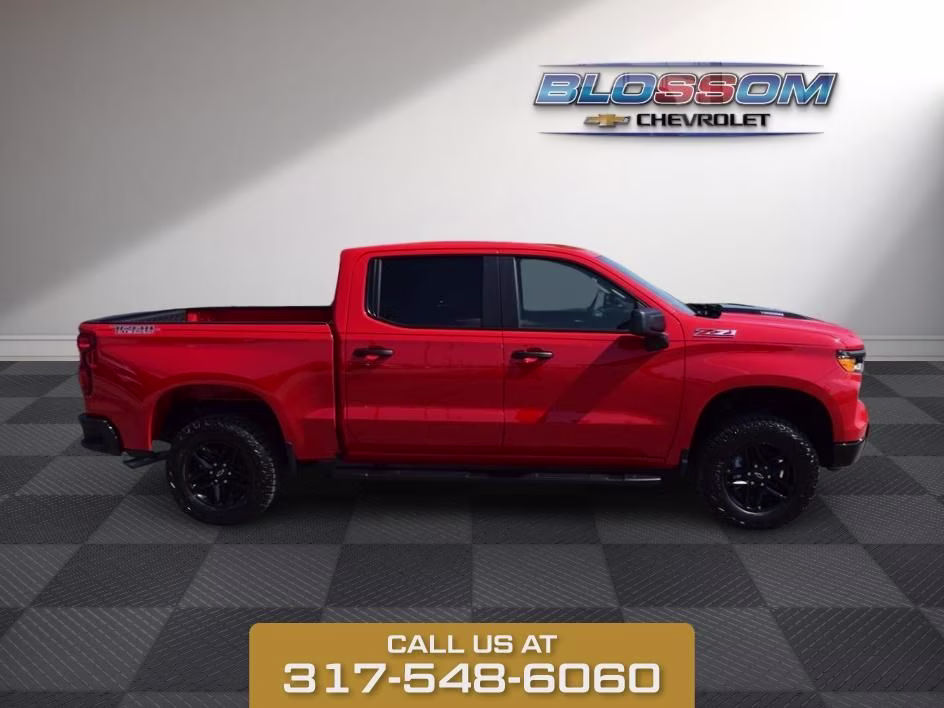 2026 Red Chevrolet Silverado 1500 Custom Trail Boss 4X4 Truck
