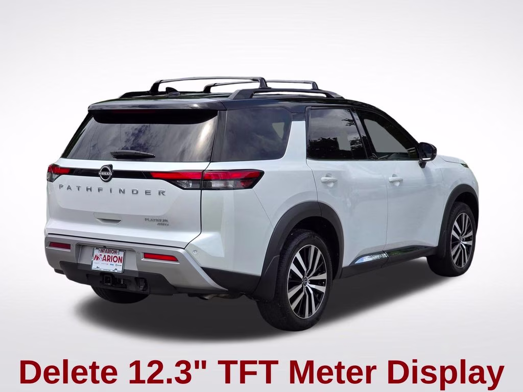 2025 Everest White Pearl Tricoat/Super Black Nissan Pathfinder Platinum 4X4 SUV