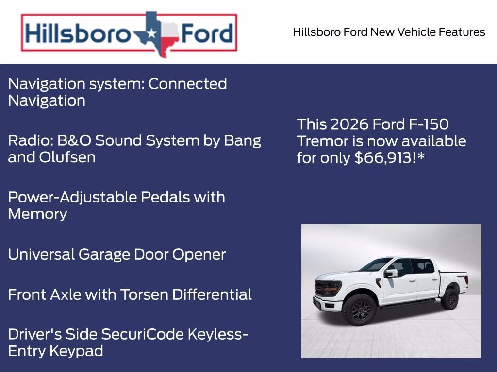 2026 Oxford White Ford F-150 Tremor 4X4 Truck