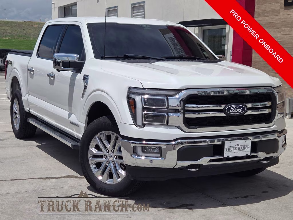 2024 White Metallic Ford F-150 Lariat 4X4 Truck