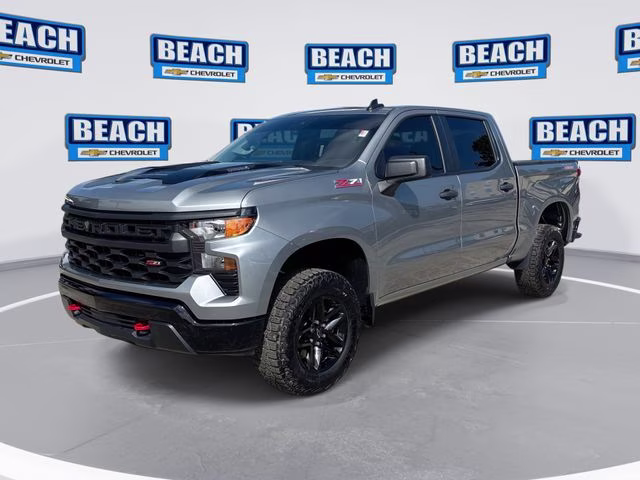 2025 Sterling Gray Metallic Chevrolet Silverado 1500 Custom Trail Boss 4X4 Truck