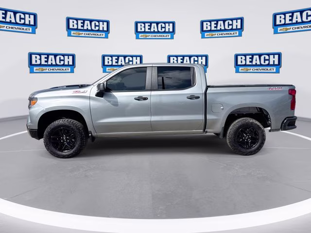 2025 Sterling Gray Metallic Chevrolet Silverado 1500 Custom Trail Boss 4X4 Truck
