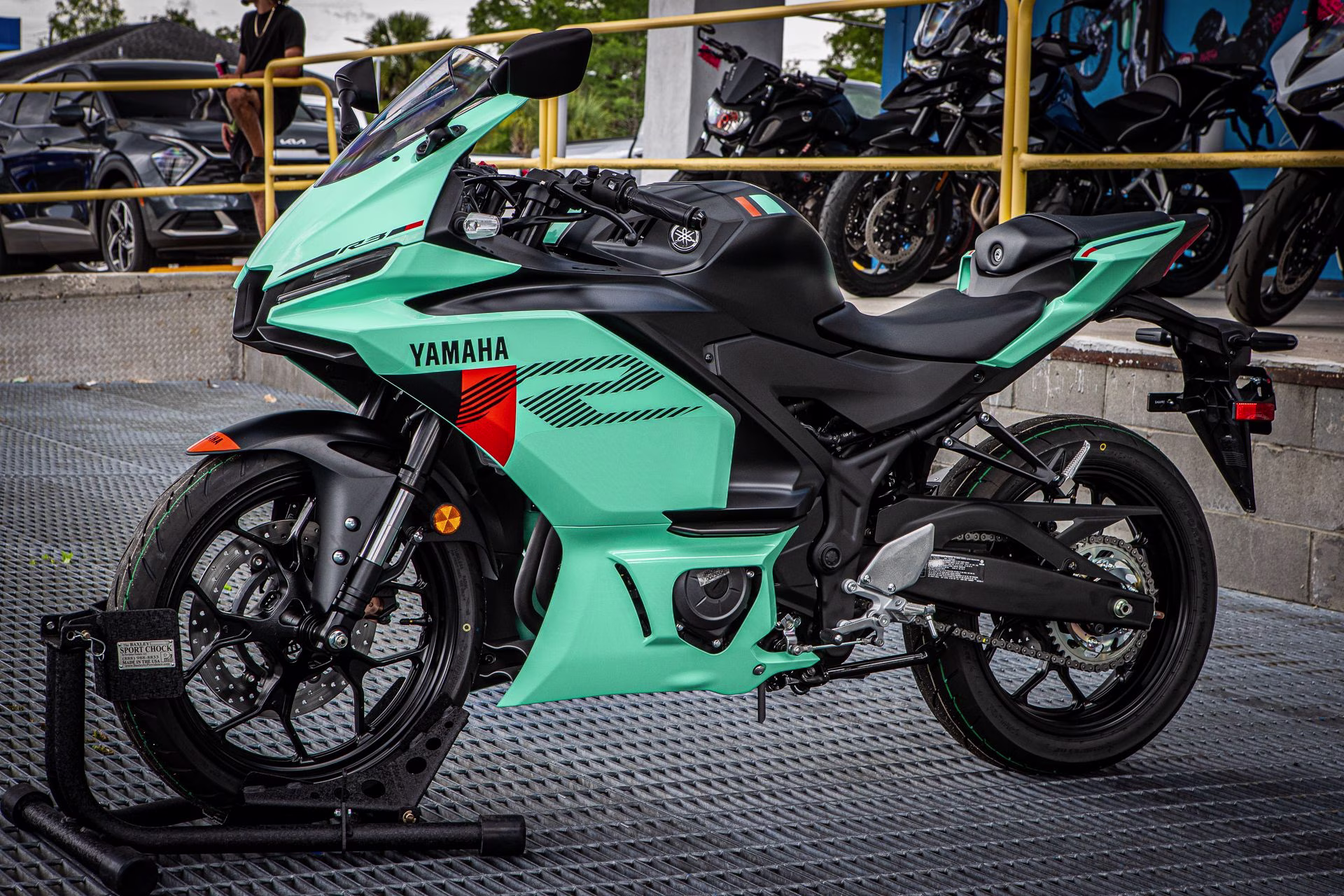 2026 Miami Mint Green / Matte Stealth Black Yamaha YZF-R3 ABS Motorcycle