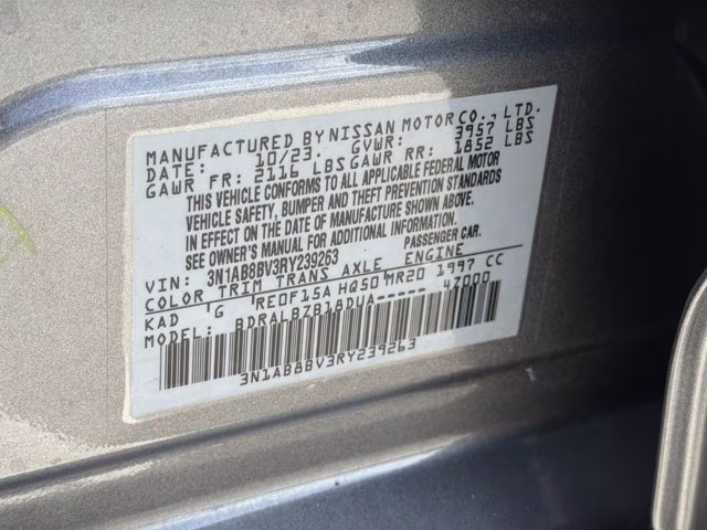 2024 Gun Metallic Nissan Sentra S FWD Sedan