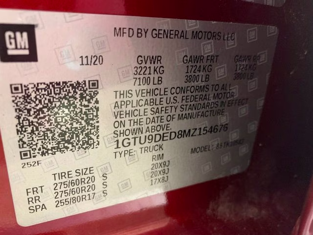 2021 Cayenne Red Tintcoat GMC Sierra 1500 SLT 4X4 Truck