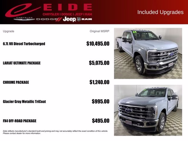2024 Glacier Gray Metallic TriCoat Ford Super Duty F-350 SRW Lariat 4X4 Truck