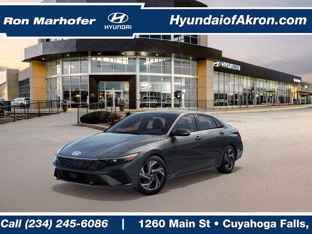 2025 Amazon Gray Hyundai Elantra Hybrid Limited FWD Sedan