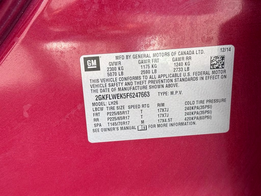 2015 Crystal Red Tintcoat GMC Terrain SLE-2 AWD SUV
