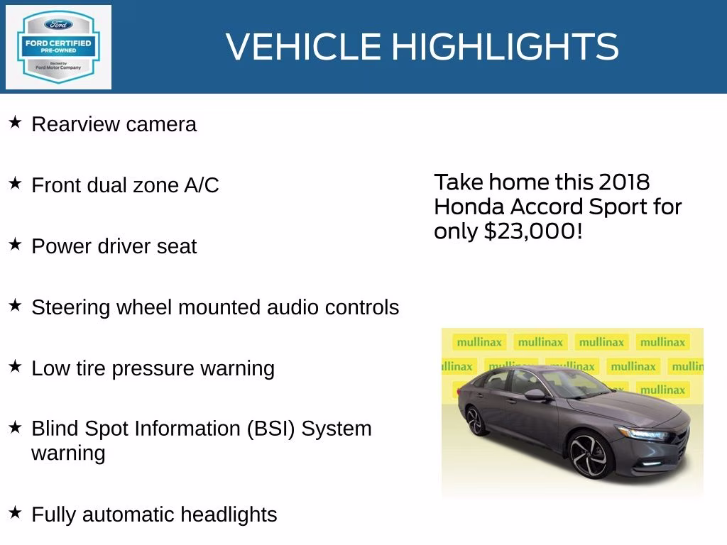 2018 Modern Steel Metallic Honda Accord Sport 2.0T FWD Sedan