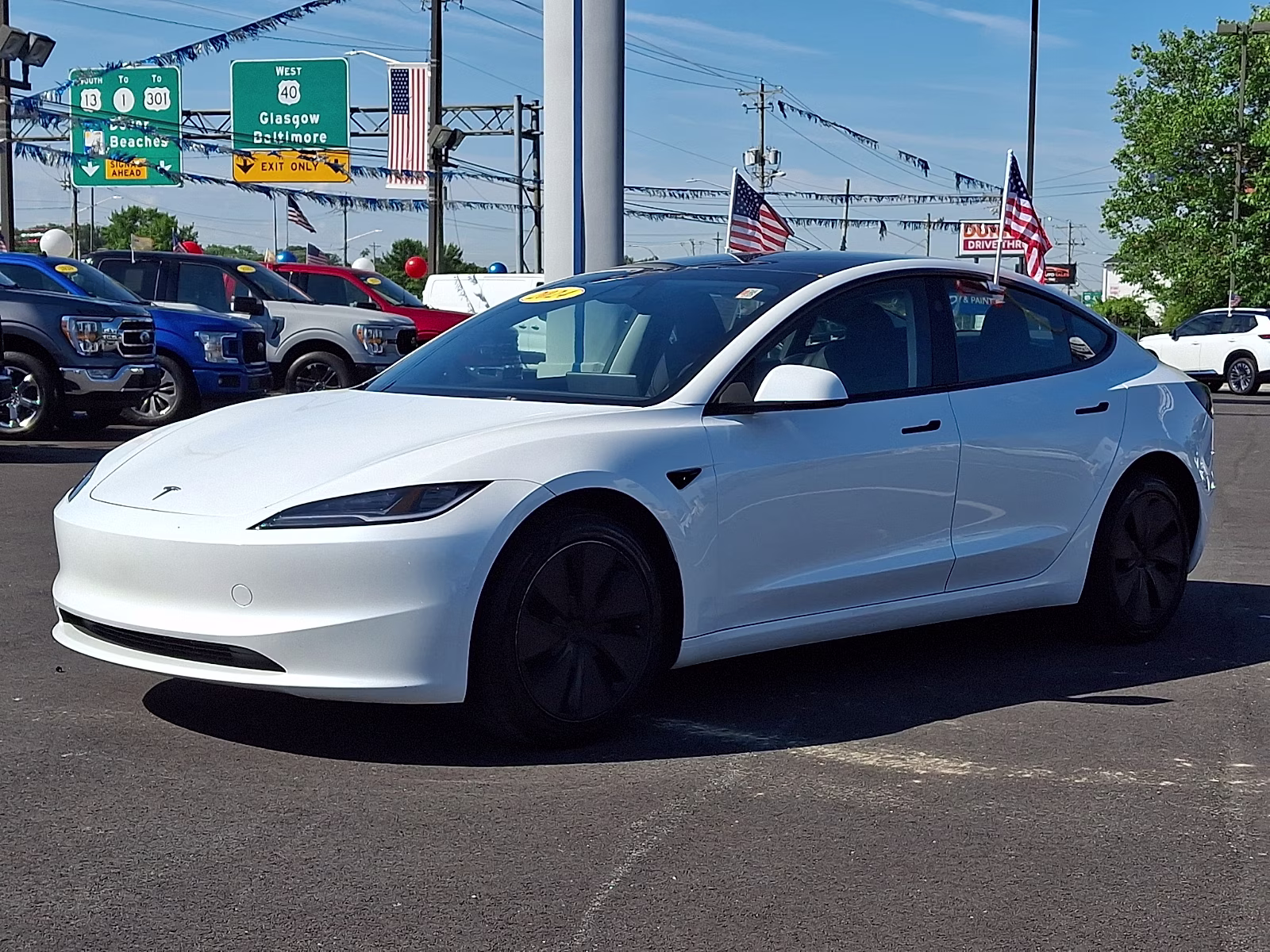 2024 Pearl White Multi-Coat - PPSW Tesla Model 3 Rear-Wheel Drive RWD