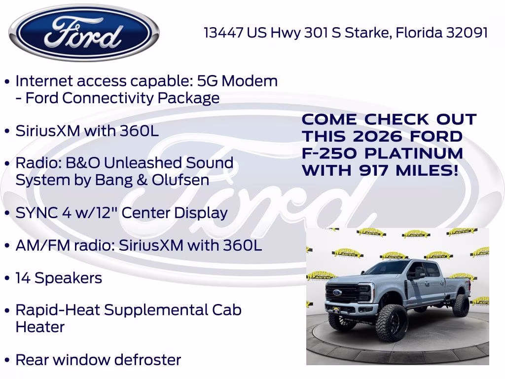 2026 Gray Metallic Ford Super Duty F-250 SRW Platinum HIGH OUTPUT 4X4 Truck