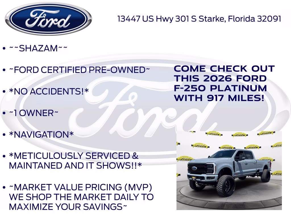 2026 Gray Metallic Ford Super Duty F-250 SRW Platinum HIGH OUTPUT 4X4 Truck