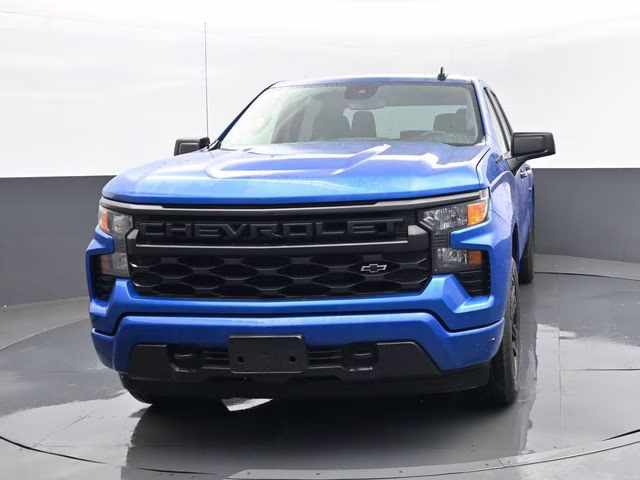 2022 Glacier Blue Metallic Chevrolet Silverado 1500 Custom 4X4 Truck