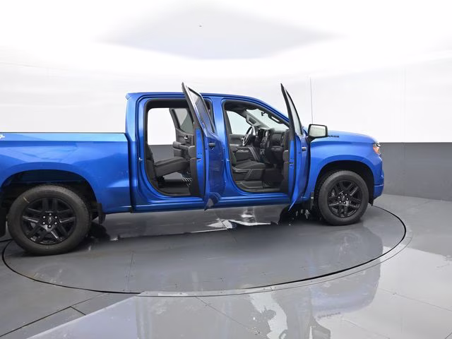 2022 Glacier Blue Metallic Chevrolet Silverado 1500 Custom 4X4 Truck