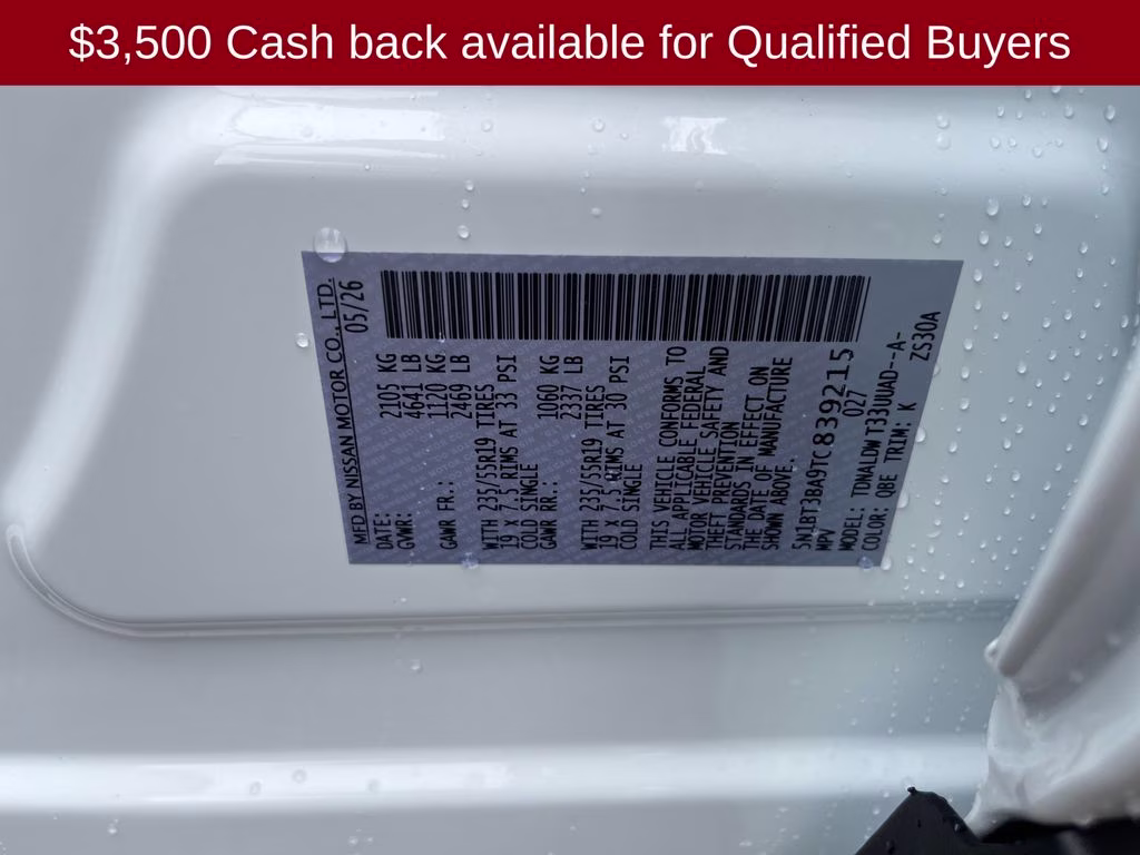 2026 Everest White Pearl Tricoat Nissan Rogue Dark Armor FWD SUV