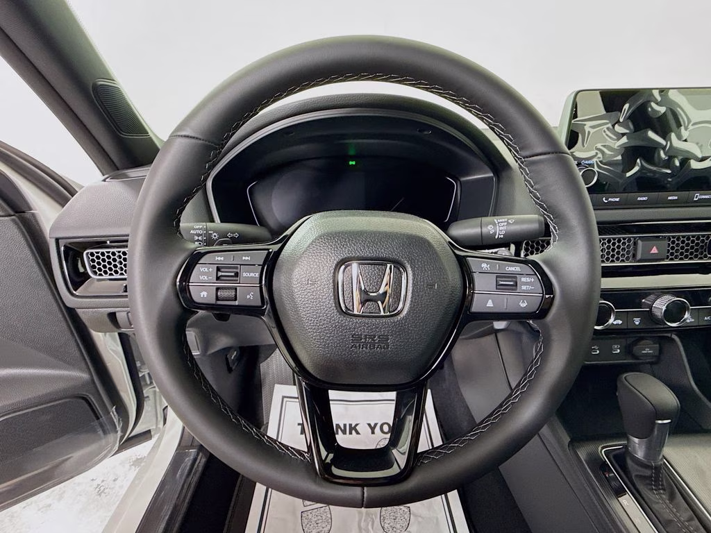 2026 Platinum White Pearl Honda Civic Sport FWD Sedan